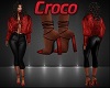 CROCO red sandals
