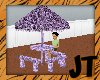 JT Purple umbrella table