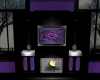 Fireplace purple rose