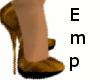 {emp} Gold shoes