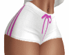 Pink white sports shorts