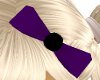 .D purple black hair bow