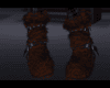 Orange Faux Fur Boots