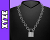Xyz. Padlock Necklace