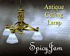 Antq Ceiling Lamp LtBlu