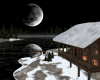 Romantic moonlight hut