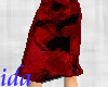 ida Dark Red Knee Skirt