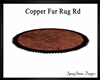 Copper Fur Rug Round