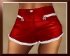 ~T~RED LEATHER SHORTS