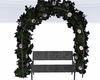 bench flower arch