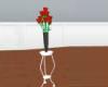 Red roses w vase/table