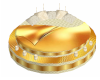 gold poseless bed