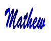 Mathew Name Sign