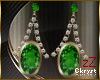 cK Earrings Emerald Gold