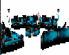 sd*teal n blk couch set