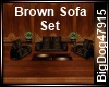 [BD] Brown Sofa Set