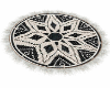RUG WHITE & BLACK ROUND