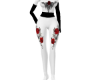 White Red Rose Jumpsuit