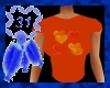 DC orange hearts shirt