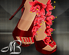 -MB- Red Orchids Sandals