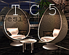 Oval chair set