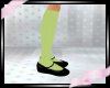 *SS* Flats w/green socks