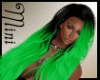 Mira Green Black Hair