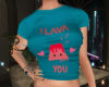 I LAVA YOU TOP BLUE