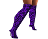 Leopard boots purple
