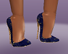 midnight and gold heels