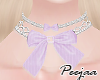 PJPurpleBow Necklace