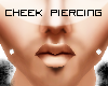 M dia. cheek piercings