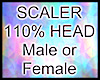 SCALER 110% HEAD M/F