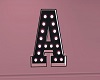 S! Letter A neon sign