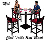 Club Table Red Black