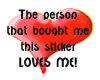 Loves Me sticker