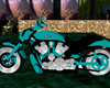Teal Hdstl Motorcycle