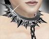 Black spike collar chain