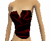 red silk corset