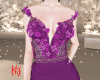 梅 glossy purple gown