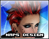 [N] BlackRed Gothic Hair
