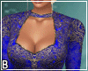 Medieval Blue Gold Gown