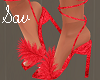 Red Furry Heels