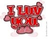 i love you in red writin