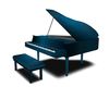 Piano dark blue