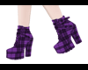 Purple Plaid Heels