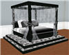 Black Marble Canopy Bed