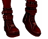Heart Buckle Boots RED