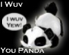 I Wuv You Panda sticker