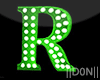 R Green Letters Lamps